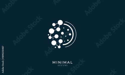 Global Technology Logo – Digital Data Network Globe Connection Icon