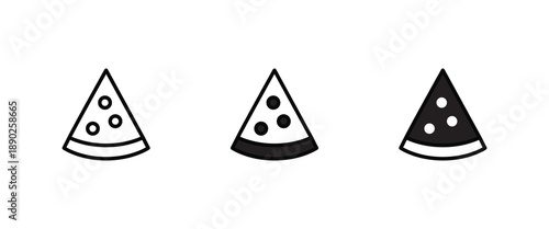 pizza line icon, fast food vector, sign, symbol, logo, illustration, editable stroke, flat design style isolated on white linear