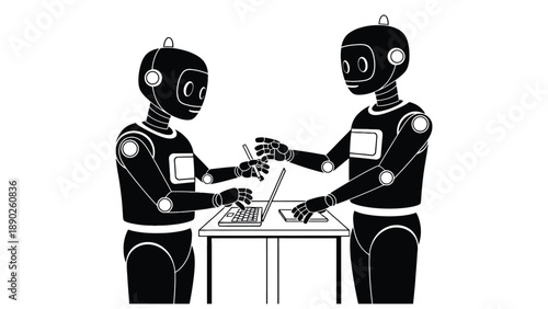 Collaborative Industrial Robots Performing Assembly Task in Automated Manufacturing Line for Industry 4.0 Productivity and Investment Pitch Materials