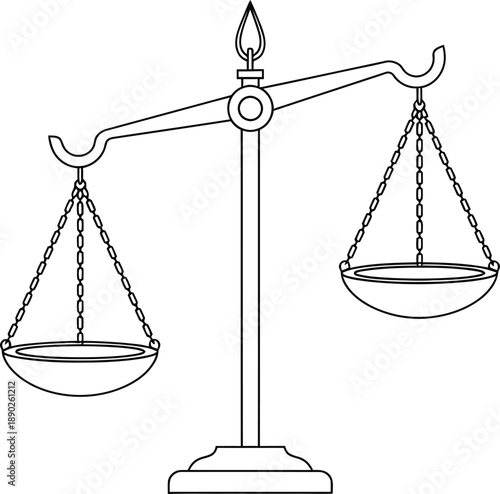 Empty scales of justice