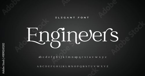 Elegance Luxury wedding alphabet font. Typography elegant classic lettering serif fonts decorative vintage retro for logo. vector illustration