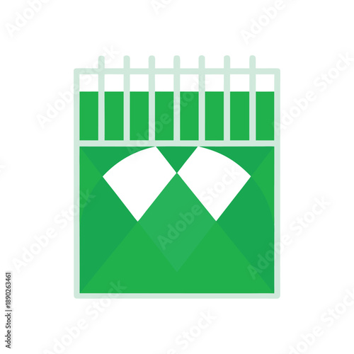 "Green Jail Bars with Double White Diamonds Icon"
