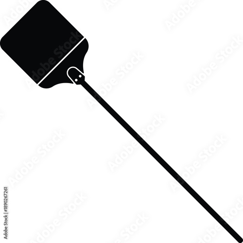 Pizza Peel Silhouette. Black and White Icon Design Elements on Isolated White Background