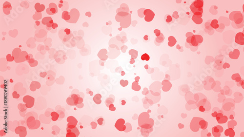 Valentine's day background with red hearts. 