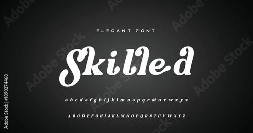 Elegance Luxury wedding alphabet font. Typography elegant classic lettering serif fonts decorative vintage retro for logo. vector illustration