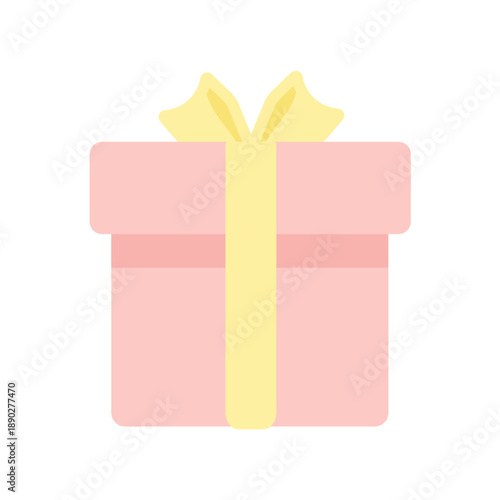 薄ピンク色のプレゼント　イラスト
