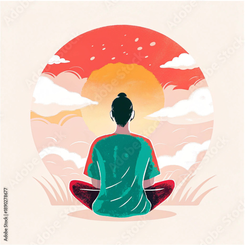 silhouette of a woman in yoga position