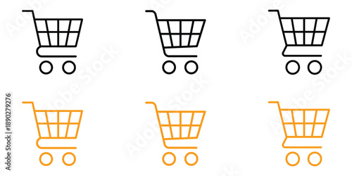 Shopping cart icon vector. e-commerce, online shopping, retail symbol. vector illustration.