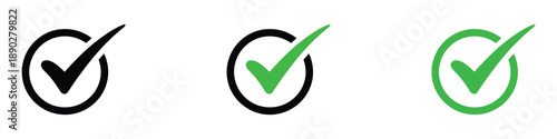 Checkmark icon vector. success, done, and correct symbol. vector illustration.