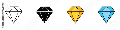 Diamond icon vector. gem, value symbol. vector illustration.