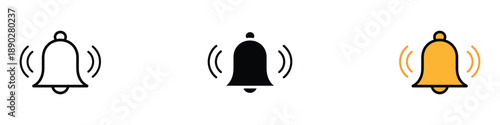Notification bell icon vector. alarms, reminders, and alerts symbol. vector illustration.