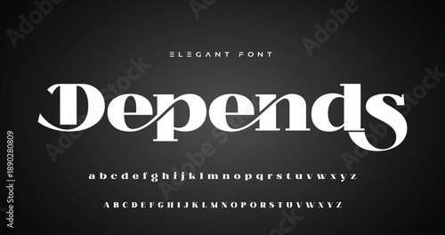 Elegance Luxury wedding alphabet font. Typography elegant classic lettering serif fonts decorative vintage retro for logo. vector illustration