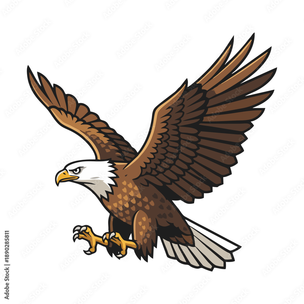 Obraz premium eagle vector with white background