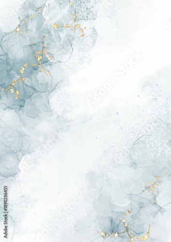 elegant hand painted alcohol ink background with gold glitter