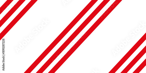 Vertical red and white stripes background. Seamless and repeating pattern. Christmas holiday Vector Pattern.