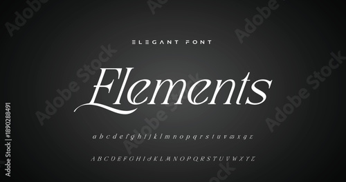 Elegance Luxury wedding alphabet font. Typography elegant classic lettering serif fonts decorative vintage retro for logo. vector illustration