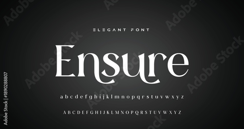 Elegance Luxury wedding alphabet font. Typography elegant classic lettering serif fonts decorative vintage retro for logo. vector illustration