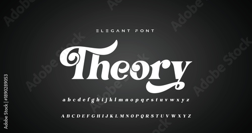 Elegance Luxury wedding alphabet font. Typography elegant classic lettering serif fonts decorative vintage retro for logo. vector illustration