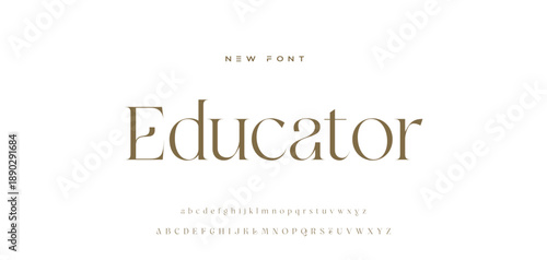 Elegance Luxury wedding alphabet font. Typography elegant classic lettering serif fonts decorative vintage retro for logo. vector illustration