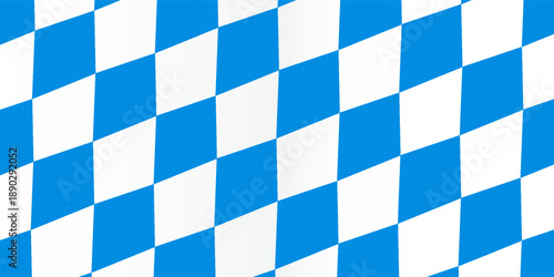 Oktoberfest background with blue checked repeatable rhombus