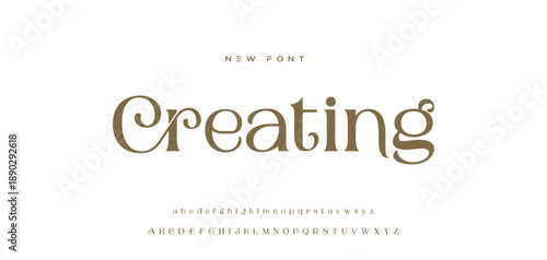 Elegant alphabet beauty logo font. Classic Modern luxury Serif Minimal Fashion. Typography decoration logotype fonts, wedding, logos. vector illustration