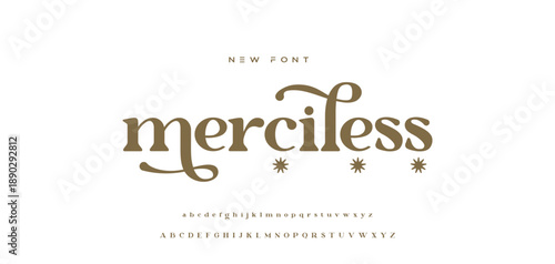 Elegant alphabet beauty logo font. Classic Modern luxury Serif Minimal Fashion. Typography decoration logotype fonts, wedding, logos. vector illustration