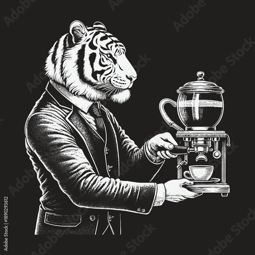 Tiger Barista: A Felines Passion for Perfect Coffee.