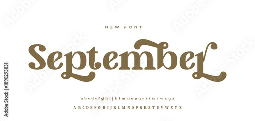 Elegant alphabet beauty logo font. Classic Modern luxury Serif Minimal Fashion. Typography decoration logotype fonts, wedding, logos. vector illustration