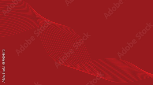 Abstract red wave line pattern on deep red background for motion, tech, and design visuals