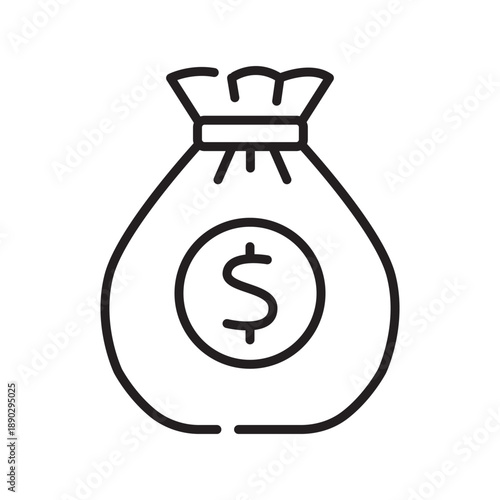 financial bonus black line icon.