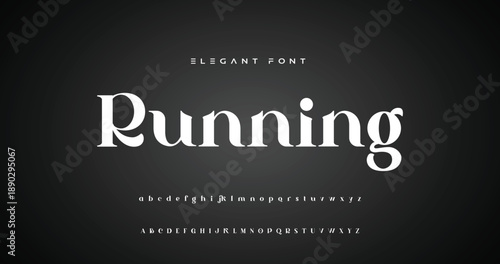 Elegant alphabet beauty logo font. Classic Modern luxury Serif Minimal Fashion. Typography decoration logotype fonts, wedding, logos. vector illustration