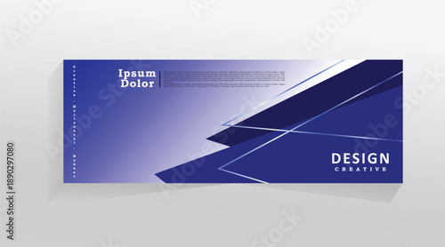 Horizontal banner for digital product and services, Vector banner template for social media and web, promotion banner tempalate abstract blue colour web banner. abstract art vector eps 10