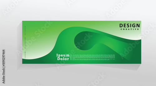 Business design template for social media, cover header, vector abstract banner web template, green colour banner template. promotion banner tempalate for digital product, vector template