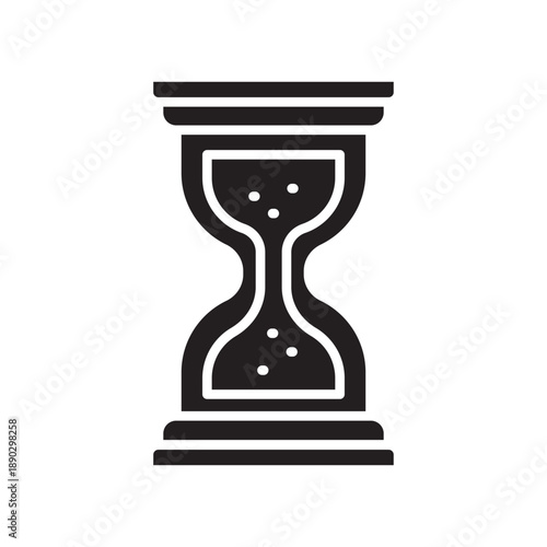 hourglass black glyph icon.