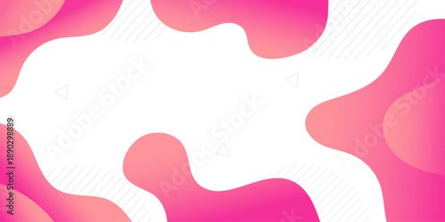 Modern abstract pink gradient wavy geometric background. Dynamic shapes composition. 