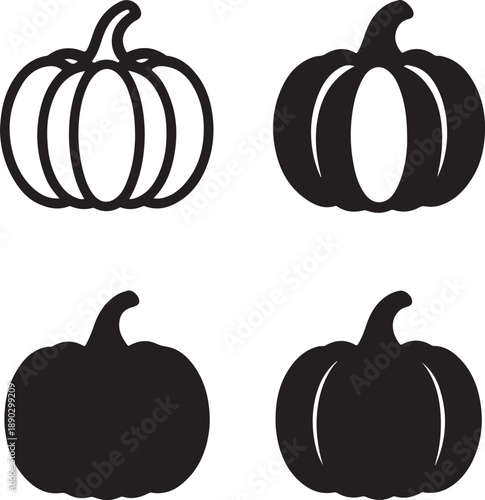 Isolated pumpkin icon, pumpkin squash silhouette, pumpkin vegetable food, fresh organic pumpkin produce, healthy pumpkin cooking ingredient, kitchen vegetable vector design