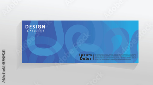 Creative vector banner template for social media and web, horizontal banner for cover, promotion banner tempalate for digital product and services, abstract blue line colour web banner.
