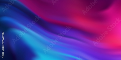 Vibrant abstract background with flowing waves of blue, purple, and pink colors, creating a dynamic and futuristic visual effect