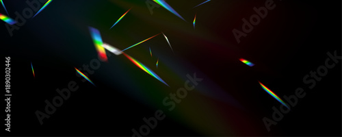 Crystal Rainbow Prism Light Effect PNG, Abstract Diamond Glass Flare, Colourful Spectrum Glow Overlay