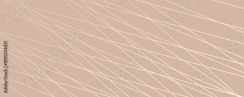 An elegant abstract background featuring thin, flowing golden curved lines over a soft cream background.