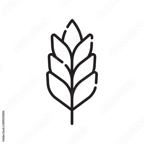 cereals black line icon.