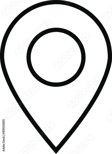 Geolocation sign vector illustration for user interface applications showing exact place coordinates and mapping data