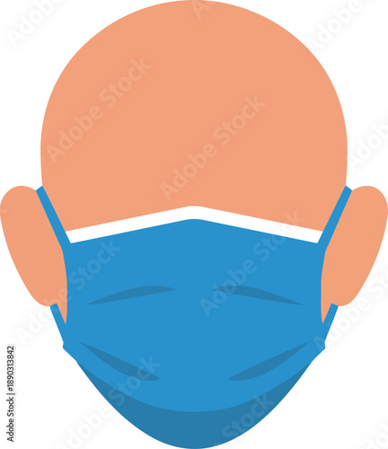 Chinese New Year Safety Icon – Face Mask Protection for Lunar Festival Celebrations, Health Precaution Vector