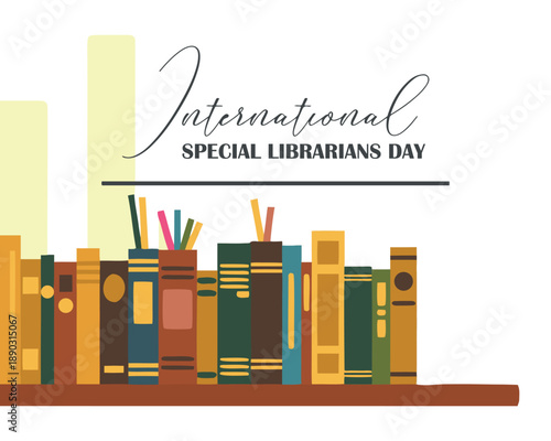 International Special Librarians Day – Modern Typography Design (Vector)
