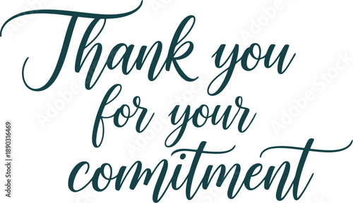 Elegant Chinese New Year Thank You Calligraphy Text for Commitment Appreciation Cards and Festive Greetings