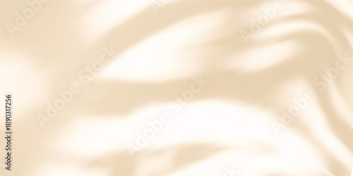 Wall interior background, studio and backdrops show products. with leaf shadow from window color beige and white. background for text insertion and presentation of product