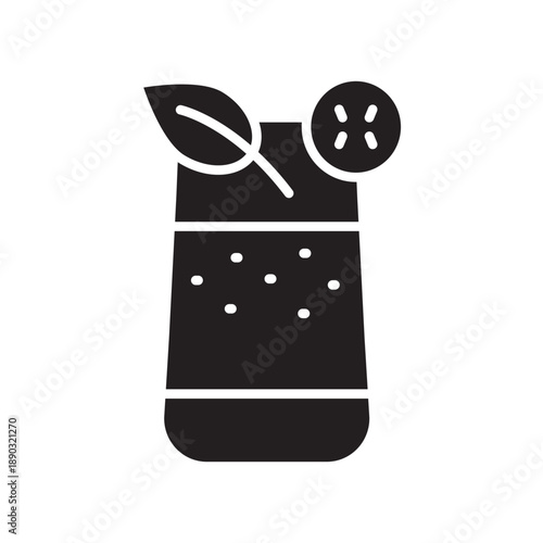 smoothie black line icon.