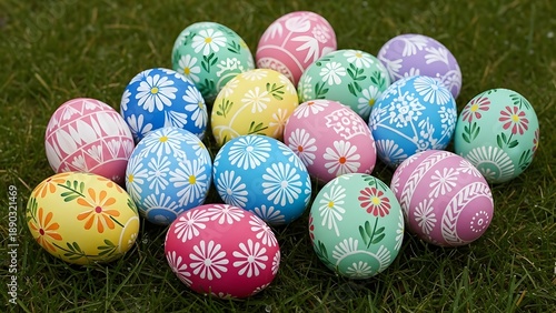 Easter day april 5 colorful easter eggs decorated for spring celebration