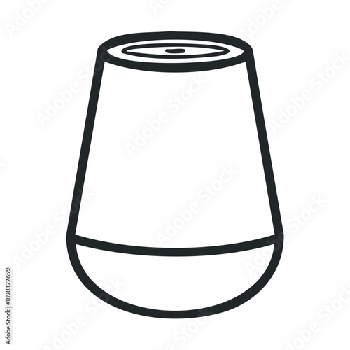 Smart speaker device icon represents modern home technology and audio equipment for digital assistants, music playback, or smart home control.