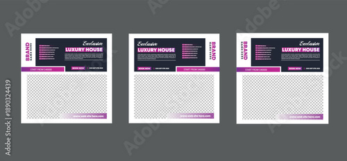 Luxury House Flyer Design Template with Brand Name and Exclusive Offer